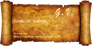 Gombik Vanda névjegykártya
